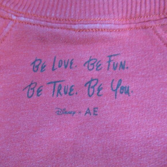 Disney x AE Sweatshirt Womens Size XS Red Donald Duck Feisty Pullover Christmas - Picture 5 of 10